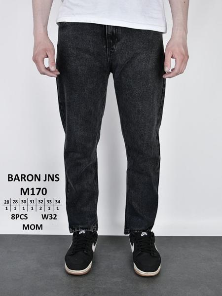 Джинсы Baron Jeans (28-34) M170 black (деми)