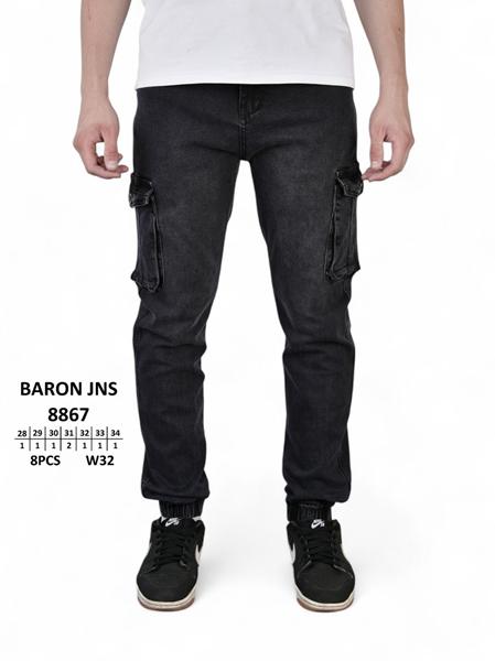 Джинсы Baron Jeans (28-34) 8867 black (деми)