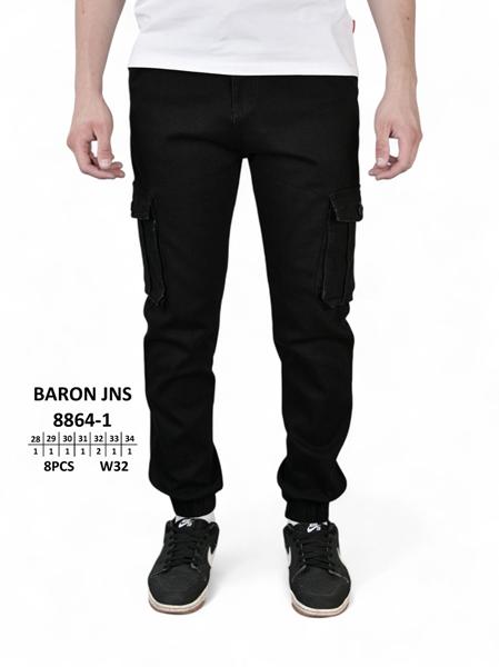 Джинсы Baron Jeans (28-34) 8864-1 black (деми)