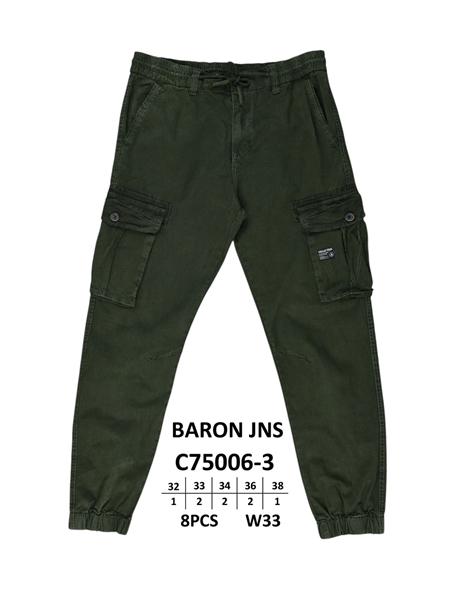 Джинсы Baron Jeans (32-38) C75006-3 khaki (деми)