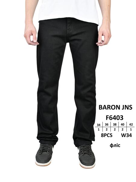 Джинсы Baron Jeans (34-42) F6403 black (зима)