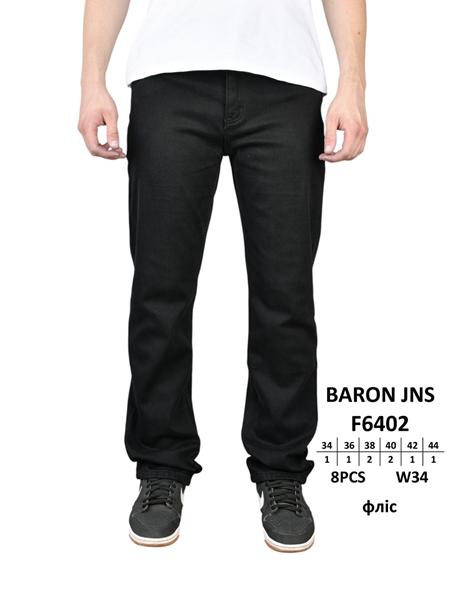 Джинсы Baron Jeans (34-44) F6402 black (зима)