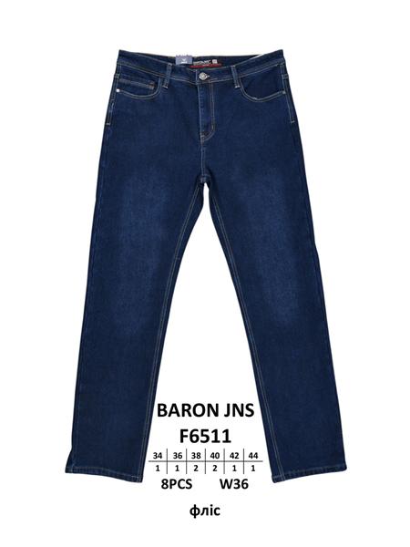 Джинсы Baron Jeans (34-44) F6511 blue (зима)