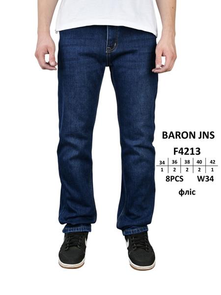 Джинсы Baron Jeans (34-42) F4213 blue (зима)