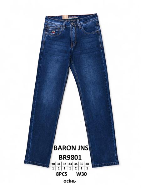 Джинсы Baron Jeans (30-38) BR9801 blue (деми)