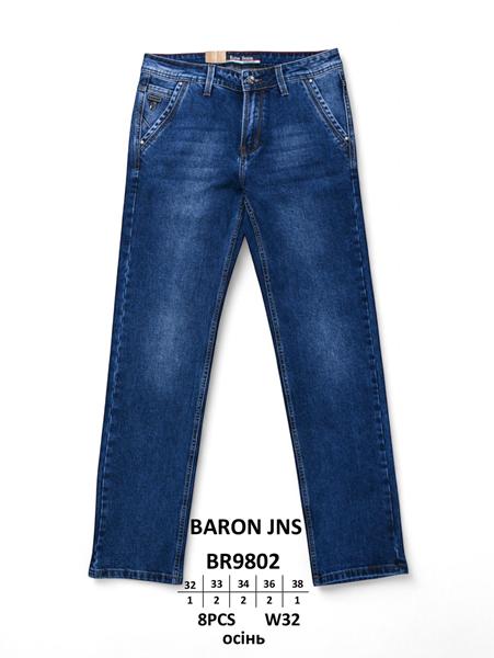Джинсы Baron Jeans (32-38) BR9802 blue (деми)