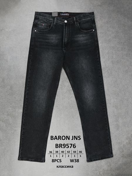 Джинсы Baron Jeans (36-46) BR9576 black (деми)