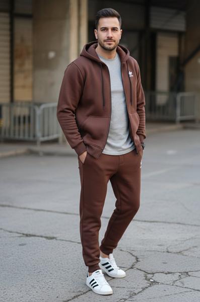 Костюм спорт Zalov (S-2XL) ZW1083 brown (зима)