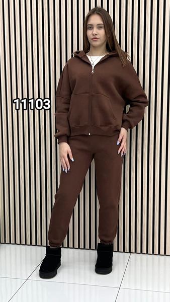 Кофта спорт MMC clothes (42-48) 11103 brown (зима)
