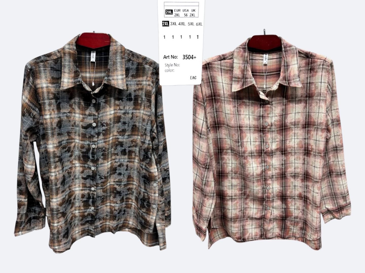 Рубашка BASE (2XL-6XL) 3504+ peach-beige (деми)