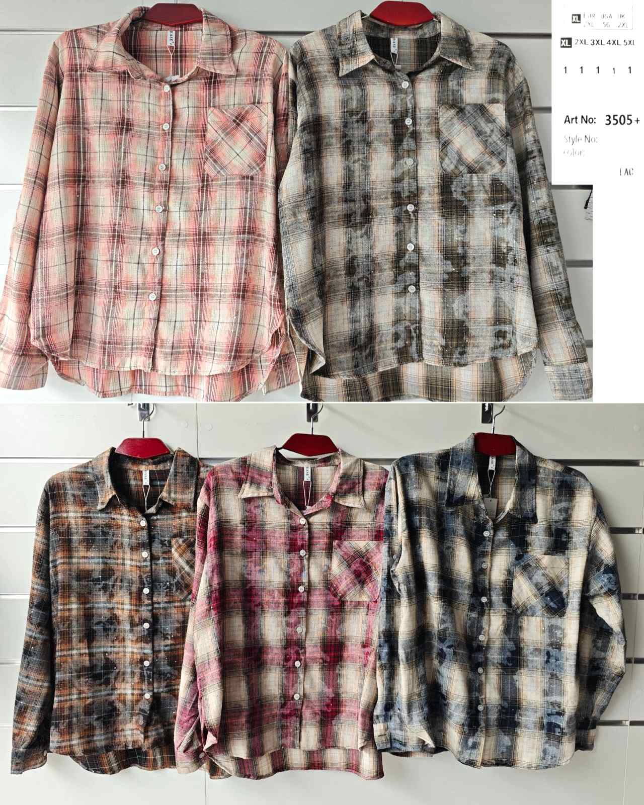 Рубашка BASE (XL-5XL) 3505+ brown (зима)