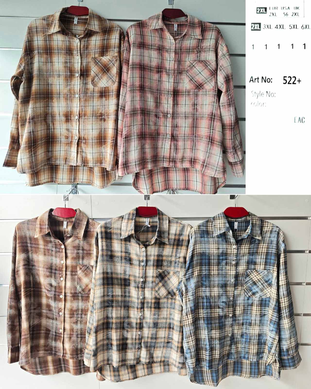 Рубашка BASE (2XL-6XL) 522+ pink (зима)