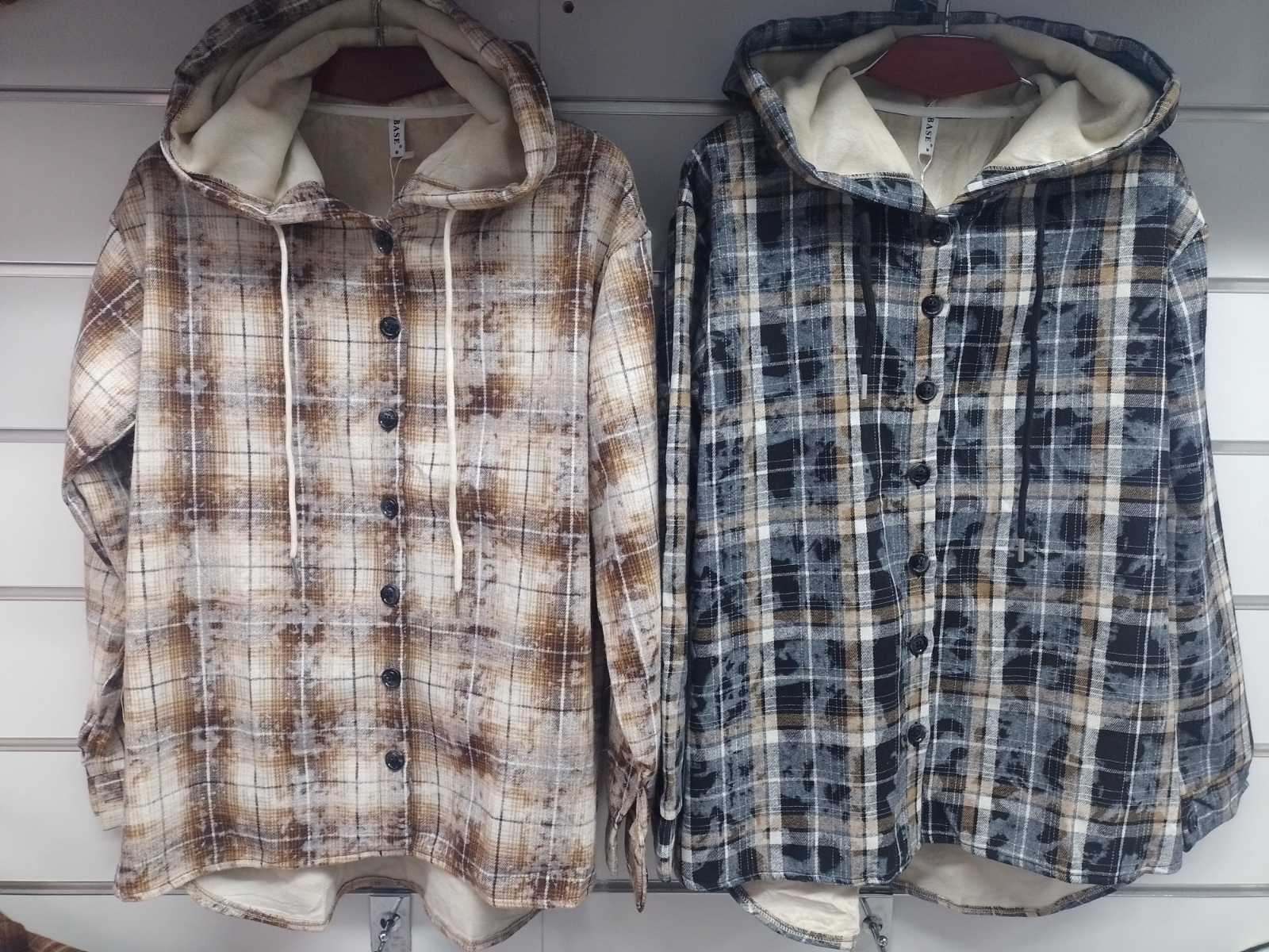 Рубашка BASE (M-2XL) 8193 black-beige (зима)