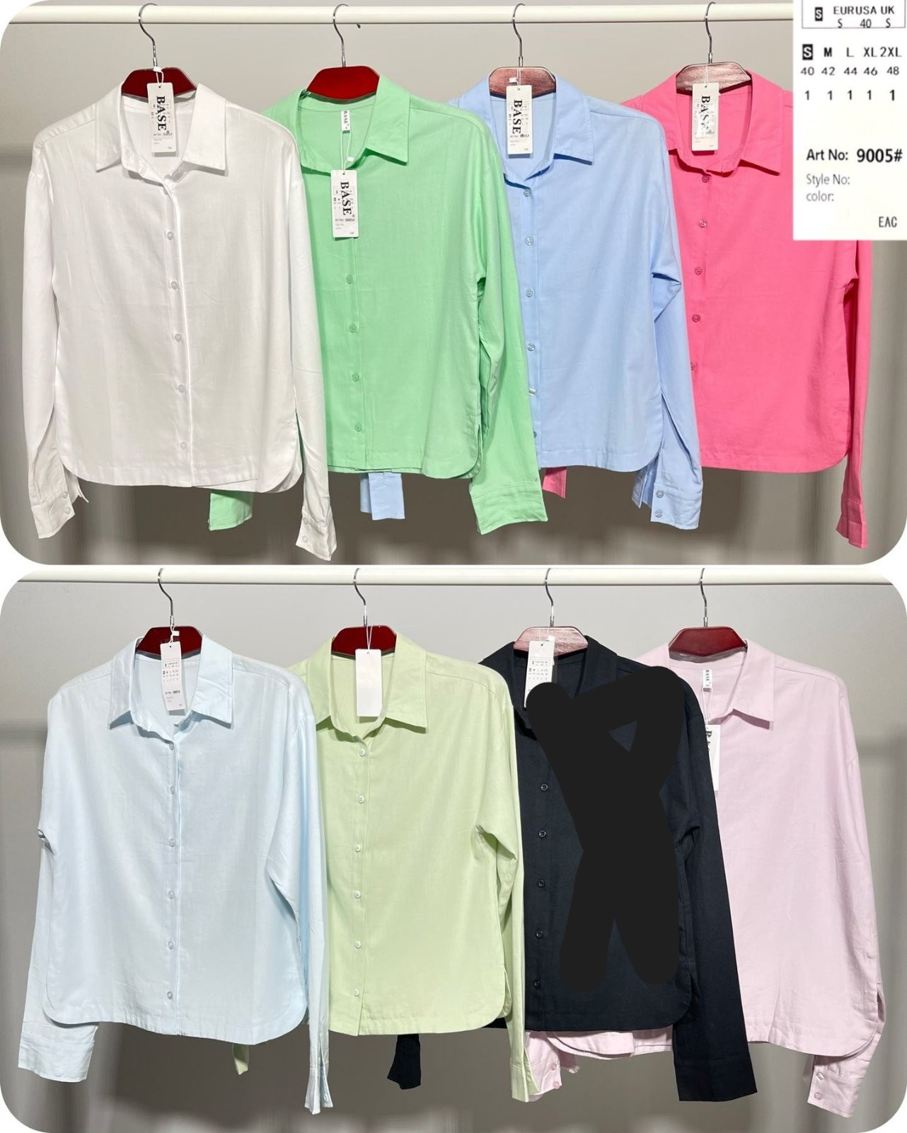 Рубашка BASE (44-52) A9005 d.pink (зима)