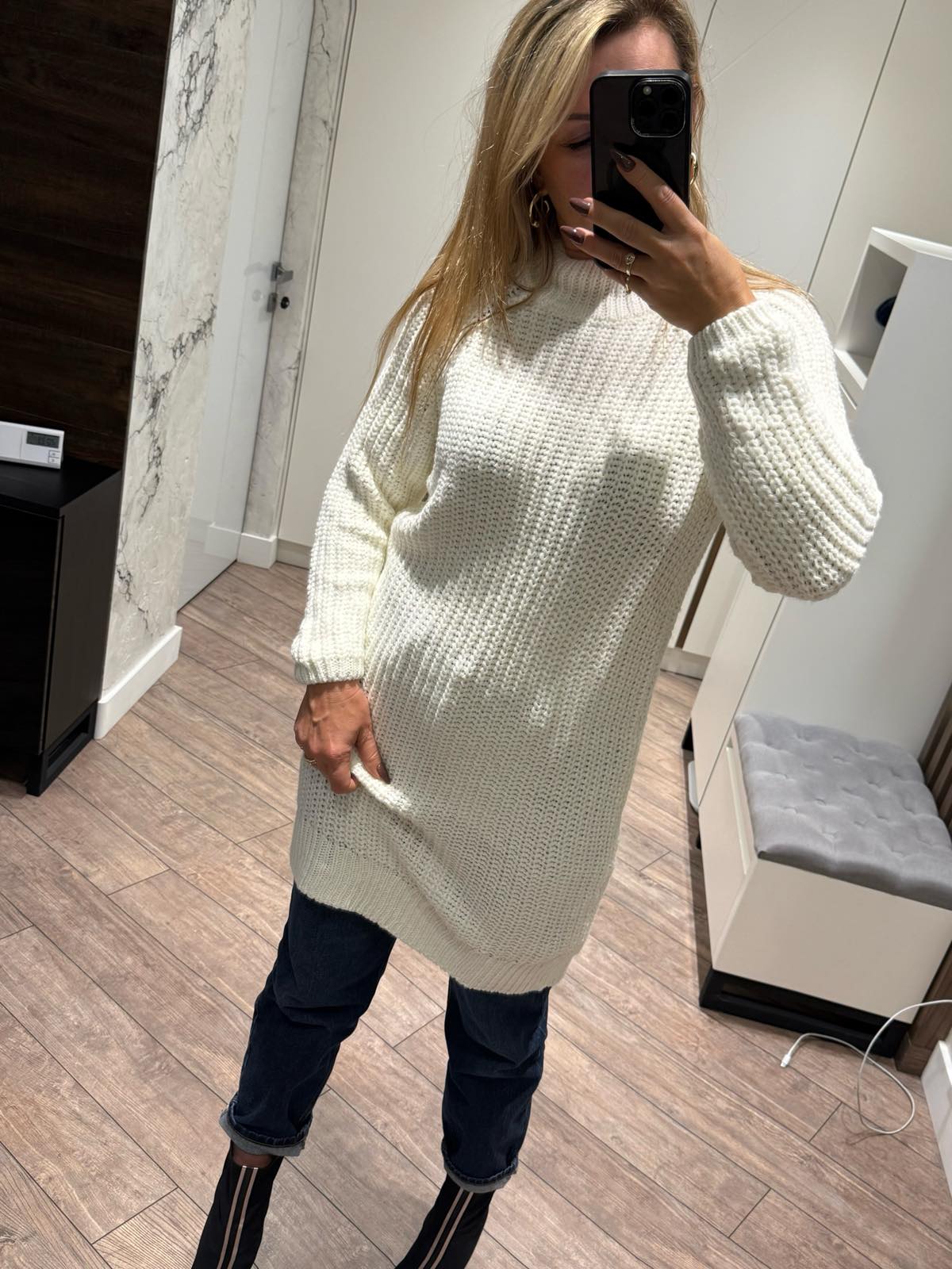 Туника Lora (one size) LR942 white (зима)