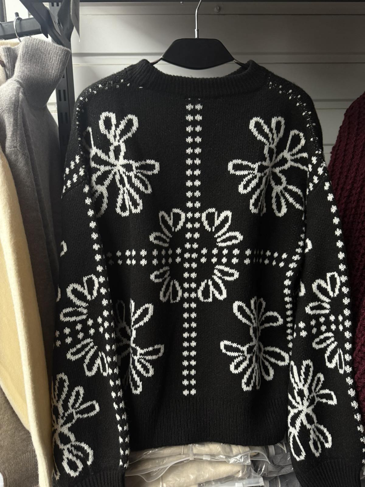 Свитер Lora (one size) LR946 black (зима)