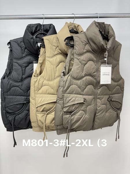 Жилетка Jacket (L-2XL) M801 black (деми)