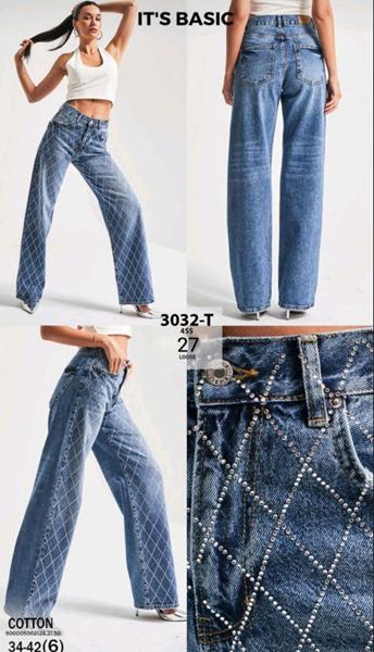 Джинсы Jeans Style (34-40) 3032T-4S5-27 l.blue (деми)