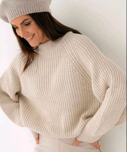 Свитер Lora (one size) LR984 beige (зима)