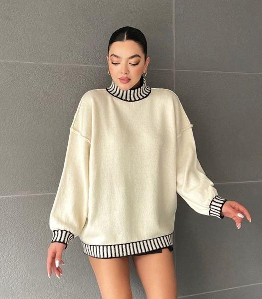 Свитер Lora (one size) LR985 beige (зима)