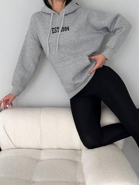 Худи Lora (one size) LR989 grey (зима)