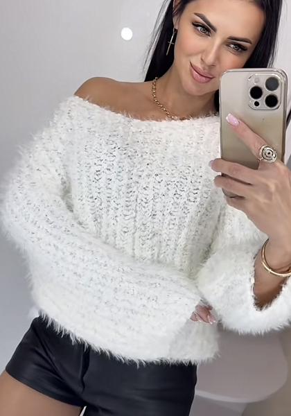 Свитер Lora (42-48) LR996 white (зима)