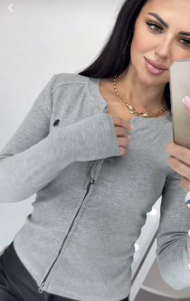 Кофта Lora (42-48) LR997 grey (зима)