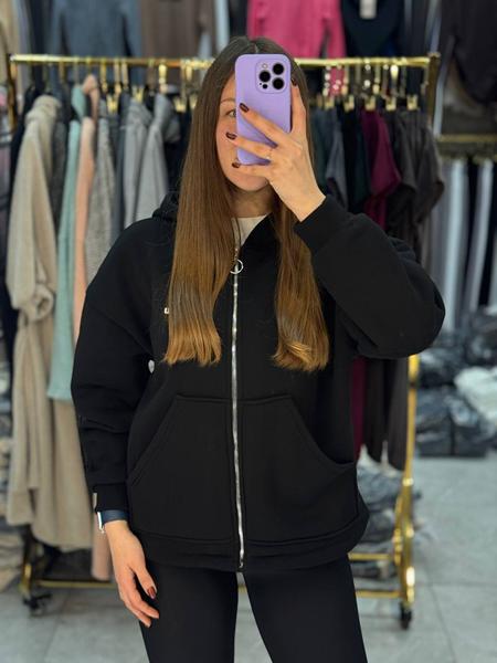 Кофта спорт Arina (42-48) 4252 black (зима)