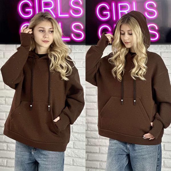 Худи Karolina (32-42) KR341 brown (зима)