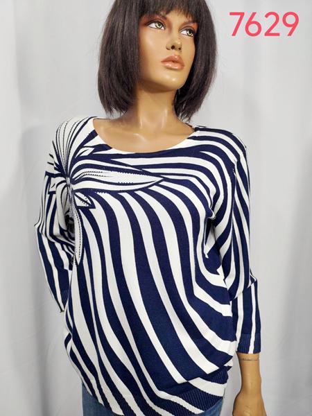 Свитер LIDA (XL-4XL) 7629 navy (деми)