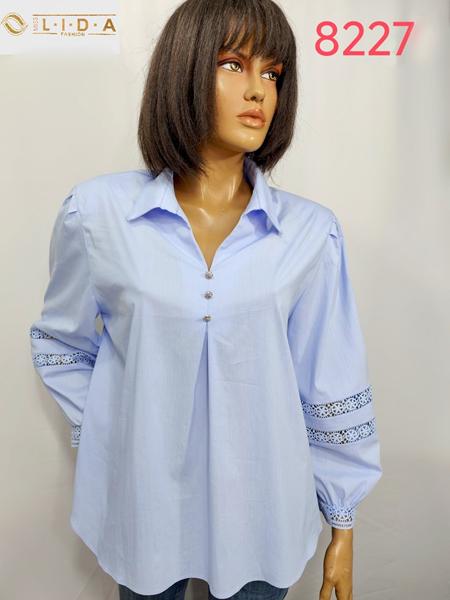 Блузка LIDA (52-62) 8227 l.blue (деми)
