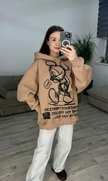 Худи S.Style (42-48) 290 beige (зима)