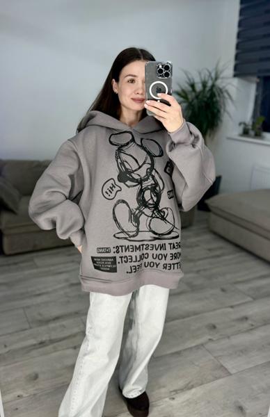 Худи S.Style (42-48) 290 grey (зима)