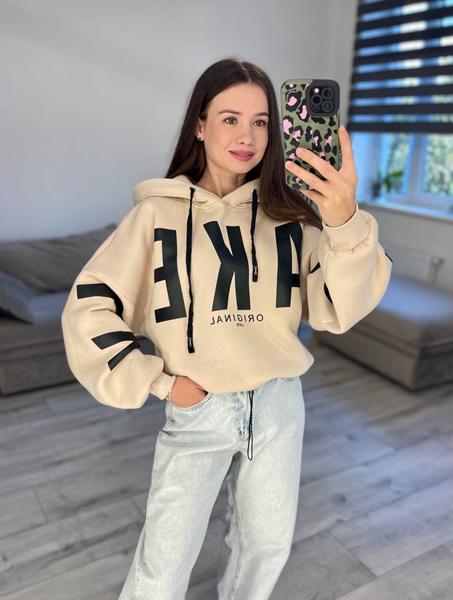 Худи S.Style (one size) 300 beige (зима)