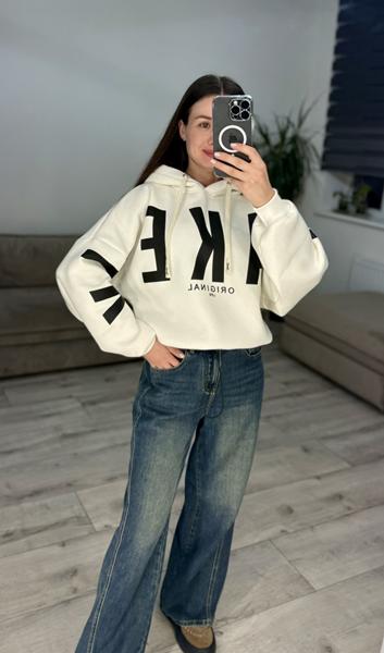 Худи S.Style (one size) 300 milk-black (зима)