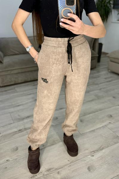 Штаны спорт S.Style (42-48) 322 beige (зима)