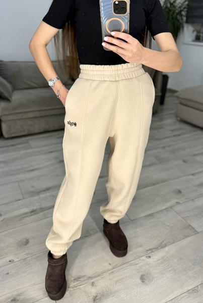 Штаны спорт S.Style (42-48) 323 beige (зима)