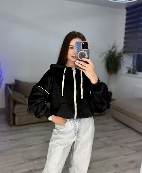 Кофта спорт S.Style (42-48) 51-2 black (деми)