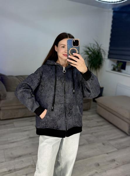 Кофта спорт S.Style (42-48) 602 d.grey (зима)