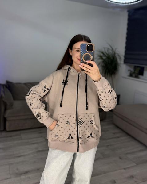 Кофта спорт S.Style (42-48) 602-1 beige (зима)