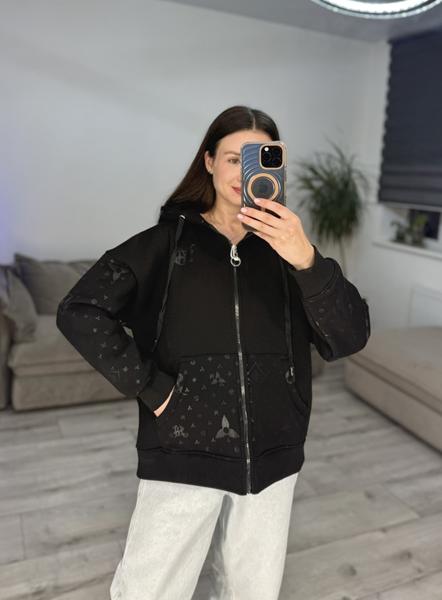 Кофта спорт S.Style (42-48) 602-1 black (зима)