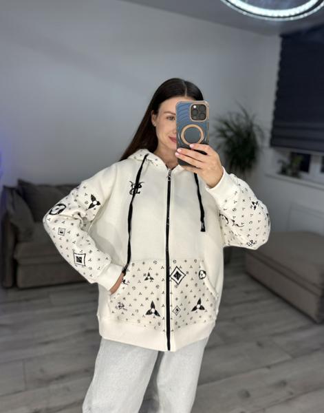 Кофта спорт S.Style (42-48) 602-1 white (зима)