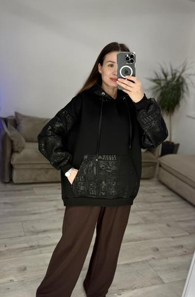 Худи S.Style (42-48) 615 black (зима)