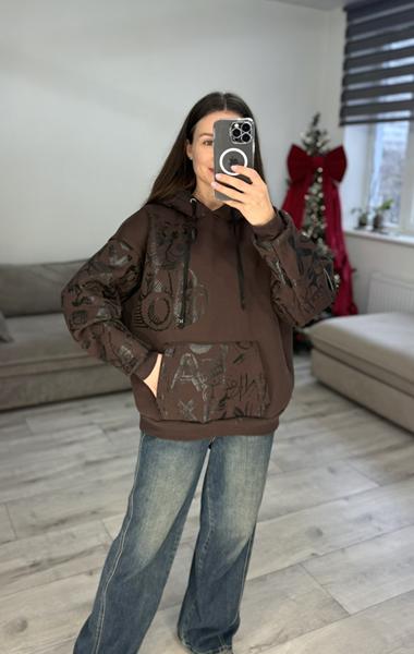 Худи S.Style (one size) 619 brown (зима)