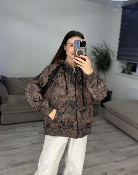 Кофта спорт S.Style (42-48) 621 brown (зима)