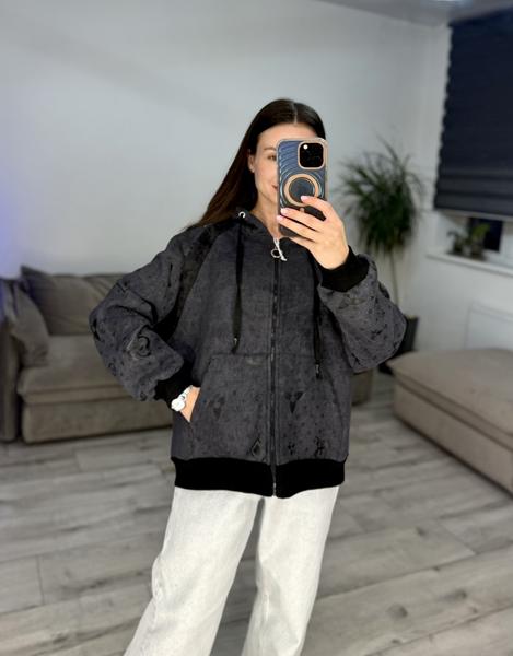 Кофта спорт S.Style (42-48) 621 d.grey (зима)