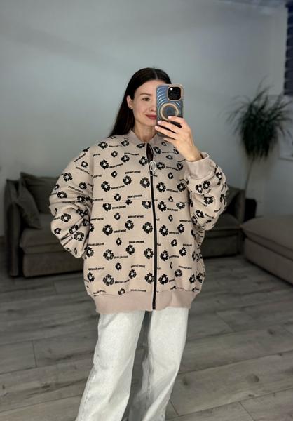 Кофта спорт S.Style (one size) 634 beige (зима)