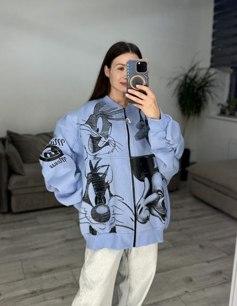 Кофта спорт S.Style (one size) 634-1 l.blue (зима)