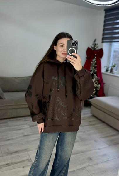 Худи S.Style (one size) 646 brown (зима)