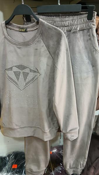 Костюм спорт ECE (4XL-6XL) EC49 beige (зима)